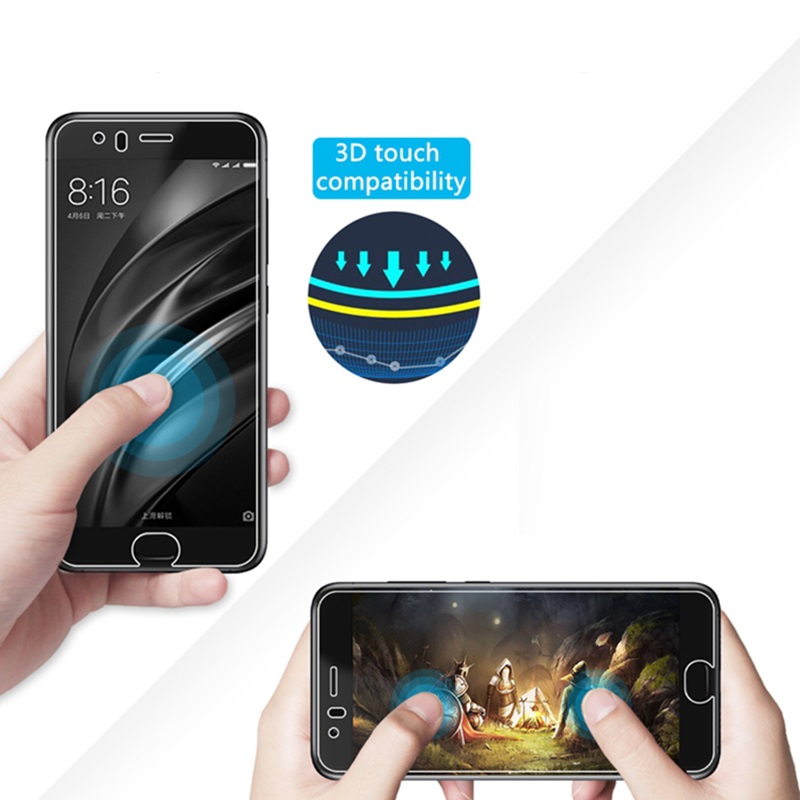 Tấm dán kính cường lực độ cứng 9H dành cho Xiaomi Mi 6 - KCL01