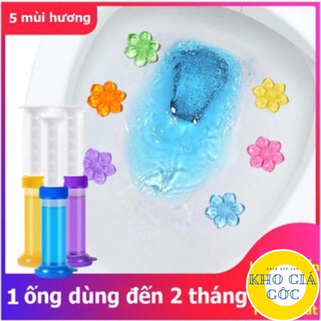 Gel thơm khử trùng bồn cầu gel khử mùi bồn cầu dạng thạch hình bông hoa với 6 mùi thơm cho toilet