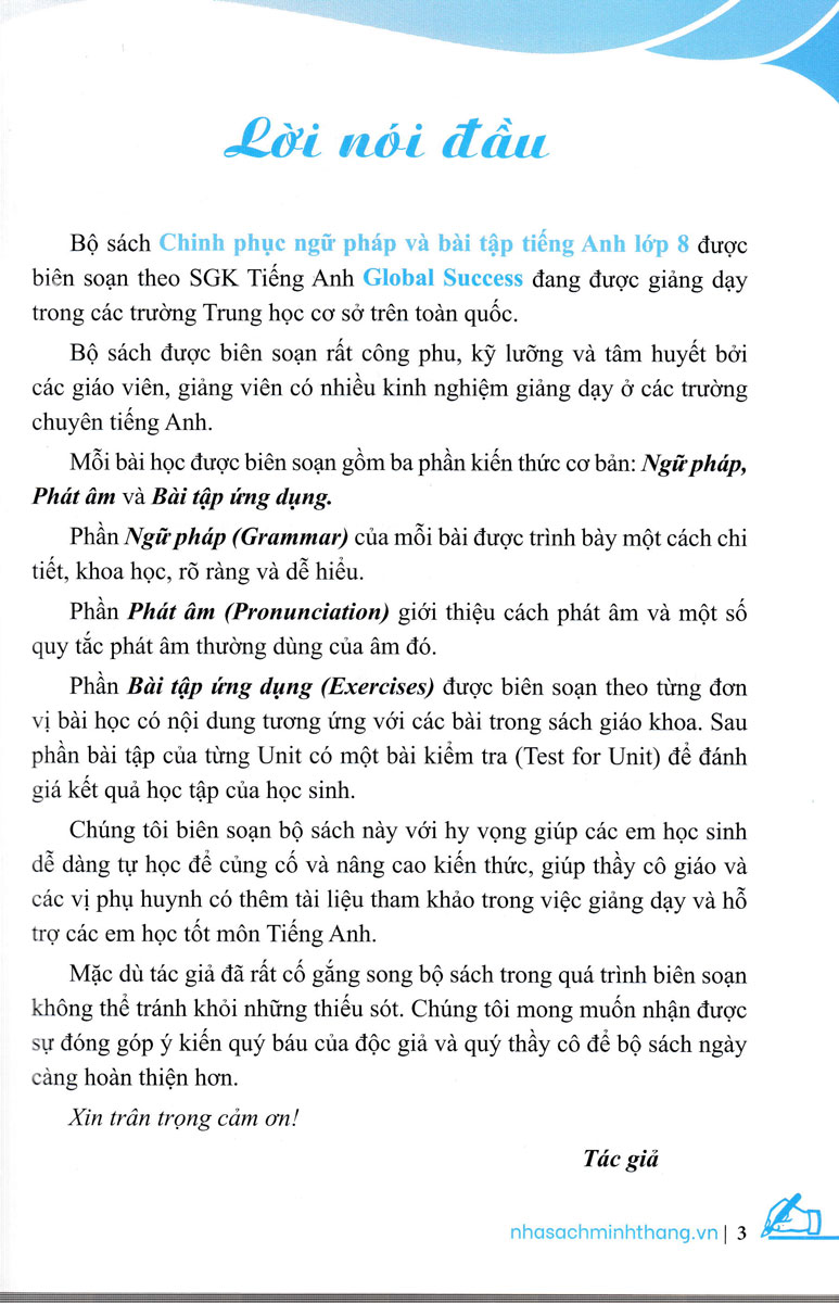 The Langmaster - Chinh Phục Ngữ Pháp Và Bài Tập Tiếng Anh Lớp 8 Tập 1 - Global Success _ MT