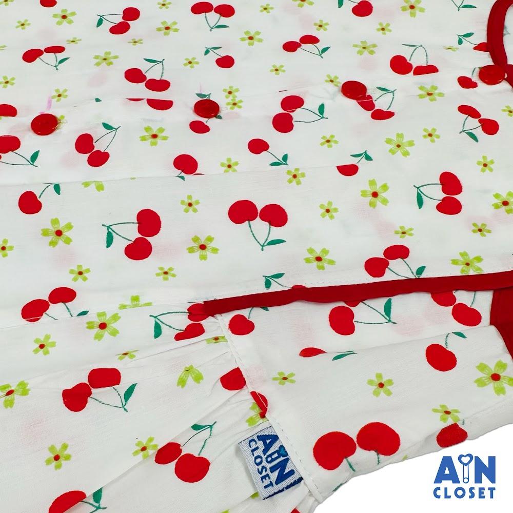 Đầm bé gái họa tiết Cherry Nhí Đỏ Suông cotton. - AICDBGZP1XIX - AIN Closet