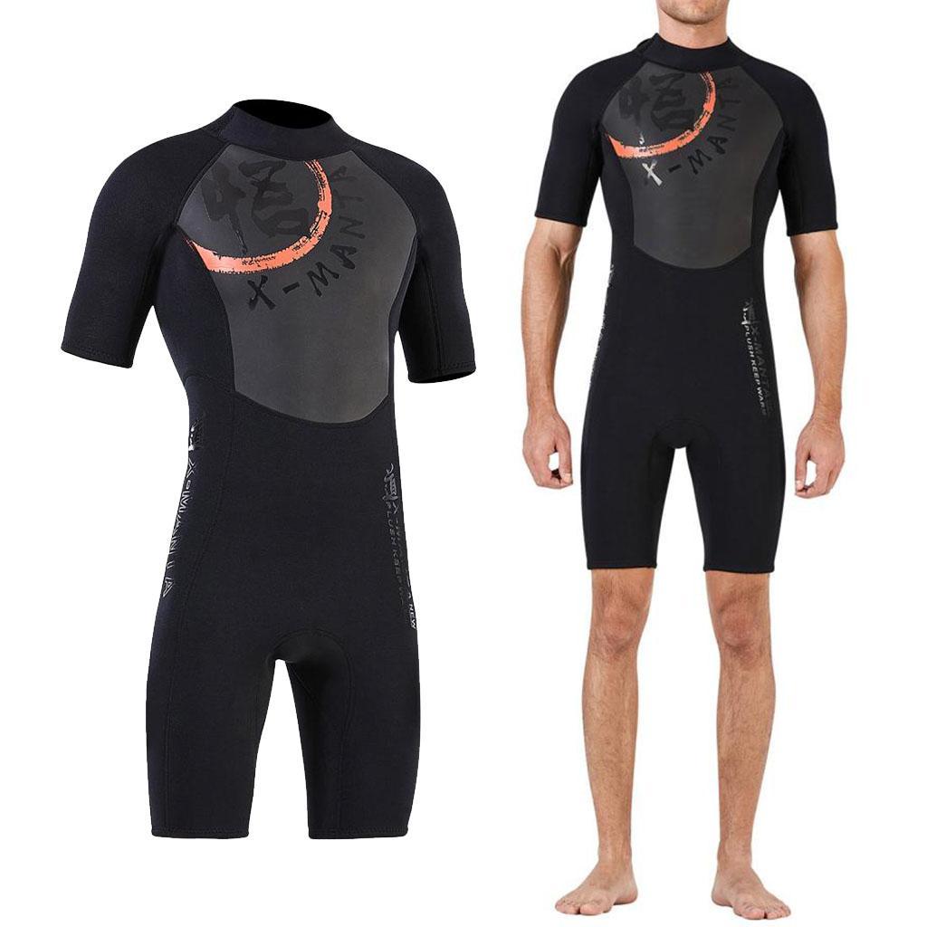 1Piece Men 1.5mm Diving Wetsuit -Piece Short Sleeve Wet Suit Jumpsuit