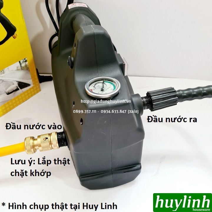 Máy xịt rửa xe Hiroma DHL-1707 - công suất 2000W - Tặng 1 lít dung dịch rửa xe