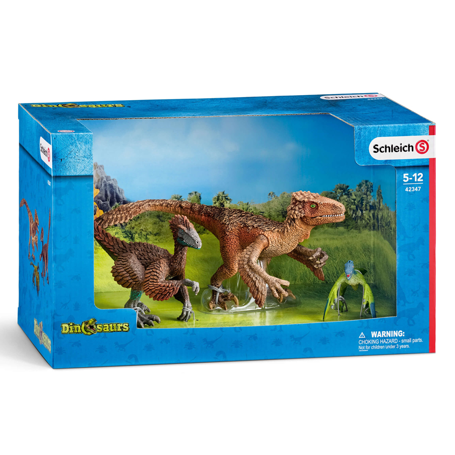 Bộ 3 khủng long feathered raptors schleich 42347