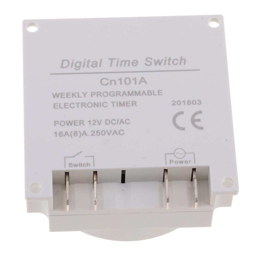 Digital Control Power Time LCD Programmable Timer Relay Switch DC 12V