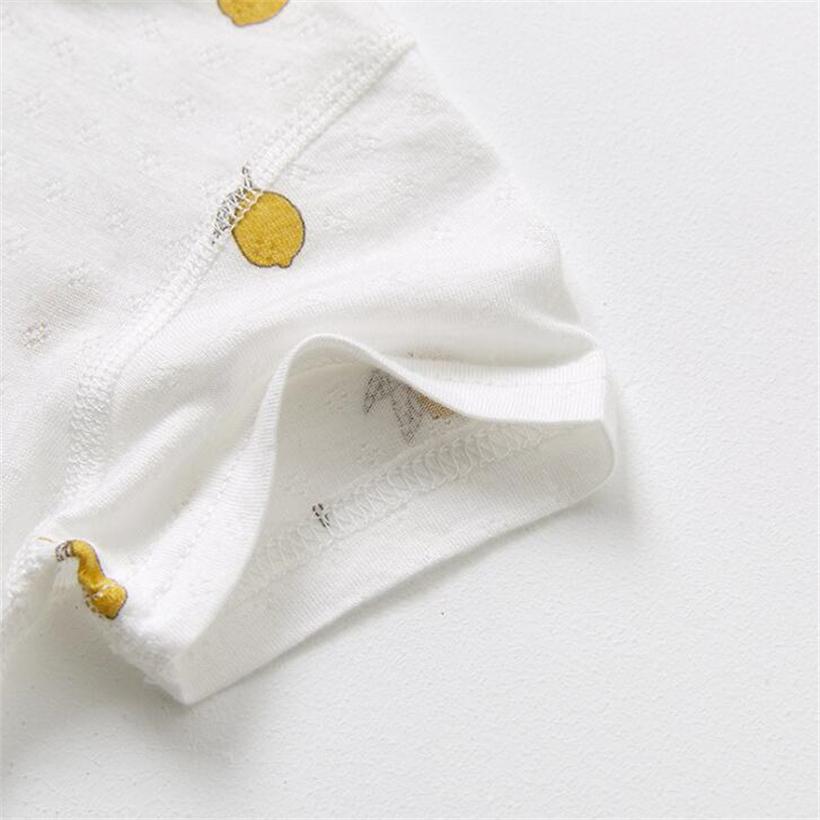Mùa Hè Cho Bé Romper Áo Liền Quần Cho Bé Sơ Sinh Chanh Cotton Siêu Mềm Cho Bé Gái Onesie Tập Đi Bé Trai Jumpsuit Đồ Ngủ Quần Áo Áo Liền Quần
