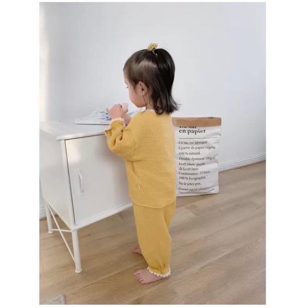 Bộ dài tay mặc nhà cho bé gái 8-23kg