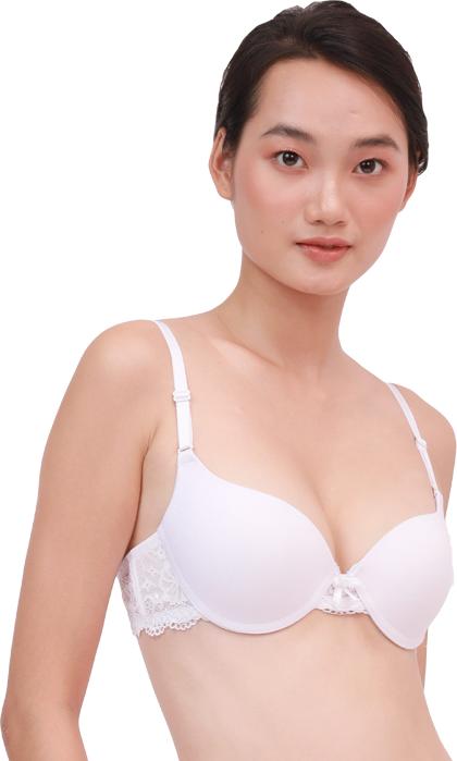 Áo Ngực Nữ Có Gọng Mút Vừa Miley Lingerie - Màu trắng BRM02002