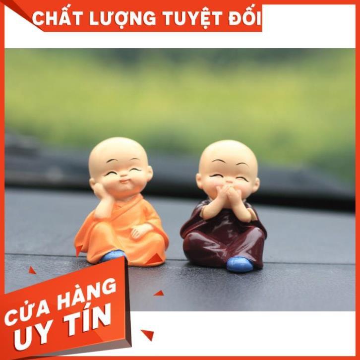 Tượng chú tiểu phong thủy,bộ 4 tượng tứ không trang trí xe ô tô