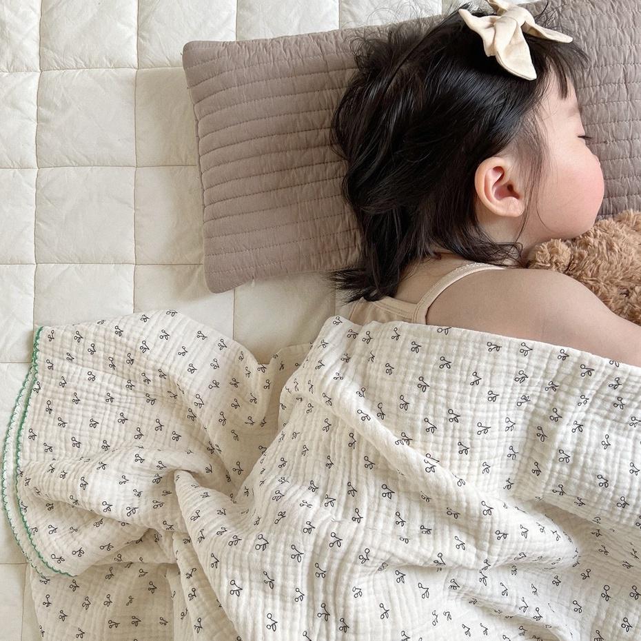 Chăn đắp sơ sinh cho bé Cao cấp xuất HÀN (chất cotton phù hợp đắp mùa hè xuân thu