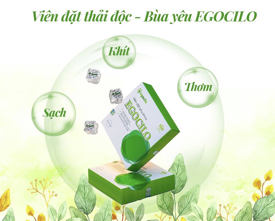 Viên đặt phụ khoa Egocilo se khít chống nấm ngứa và săn chắc an toàn cho phụ nữ hộp 3 viên (60g) làm sạch vùng kín, bệnh khí hư, viêm ngứa, đào thải các chất bẩn, tăng đàn hồi cho các hoạt động co dãn - Hàng chính hãng