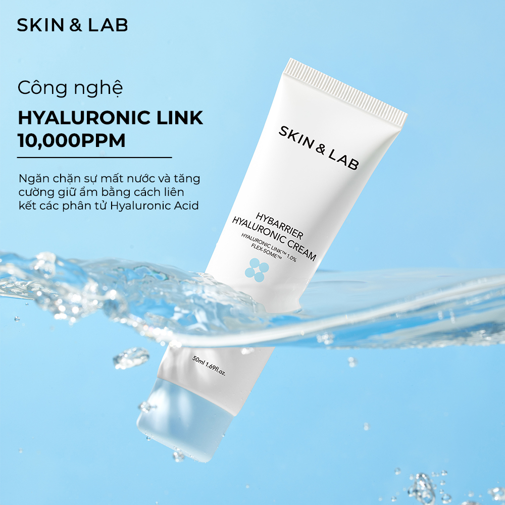 Kem Dưỡng Ẩm SKIN&LAB với 1% Hyaluronic Link Hybarrier Hyaluronic Cream 50ml