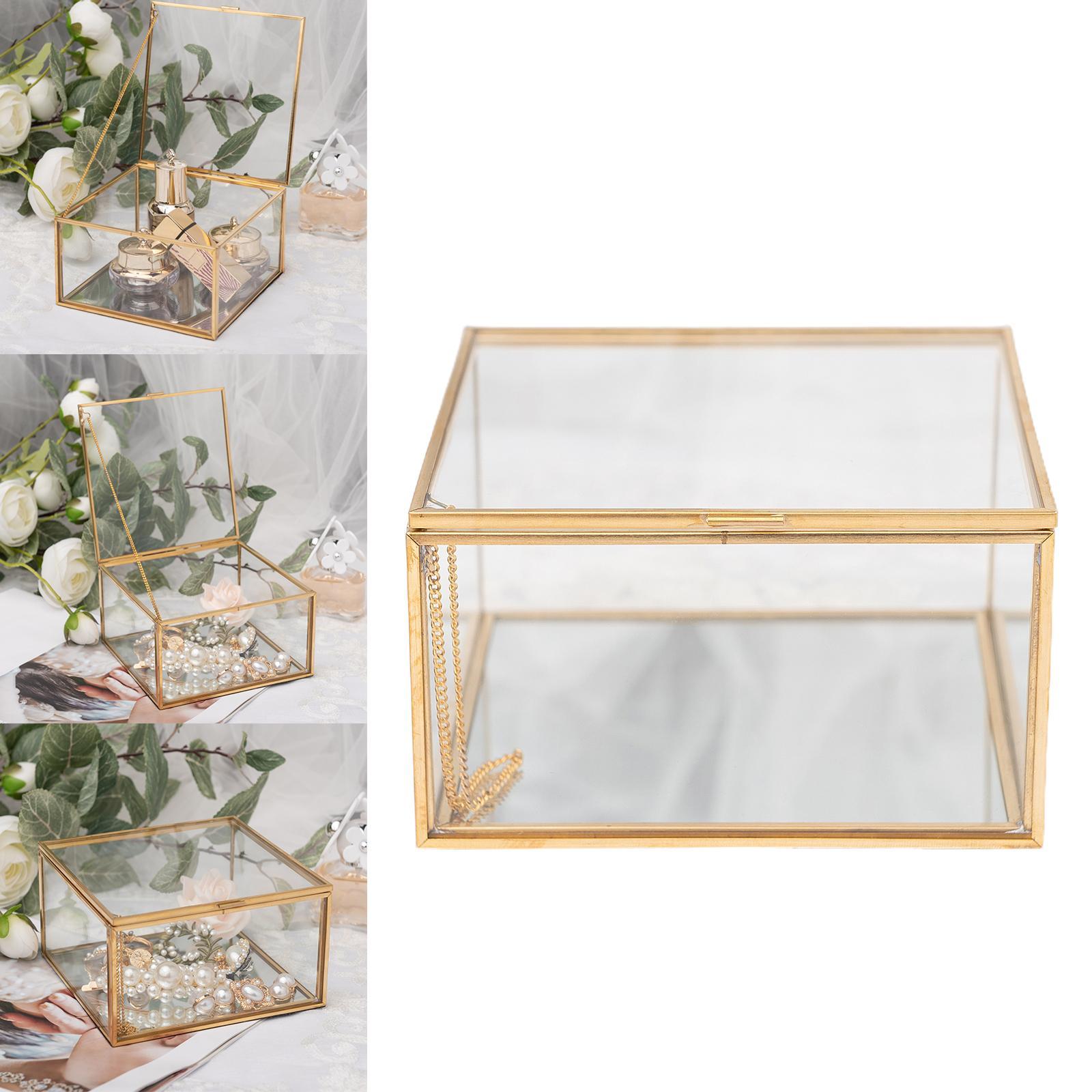 Glass Jewelry  Jewelry Trinket Glass Box for Storage and Display Rings
