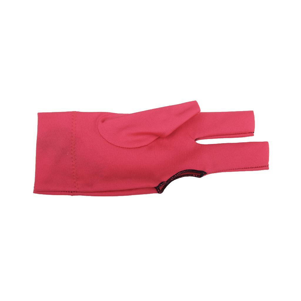 3Pcs Snooker Billiard Cue Gloves Pool Left Hand Open Three Finger Glove