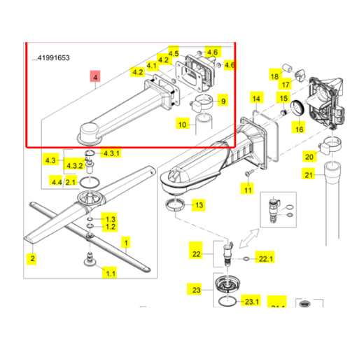  Tay quay phun rửa Winterhalter - 30013520 - Hàng chính hãng