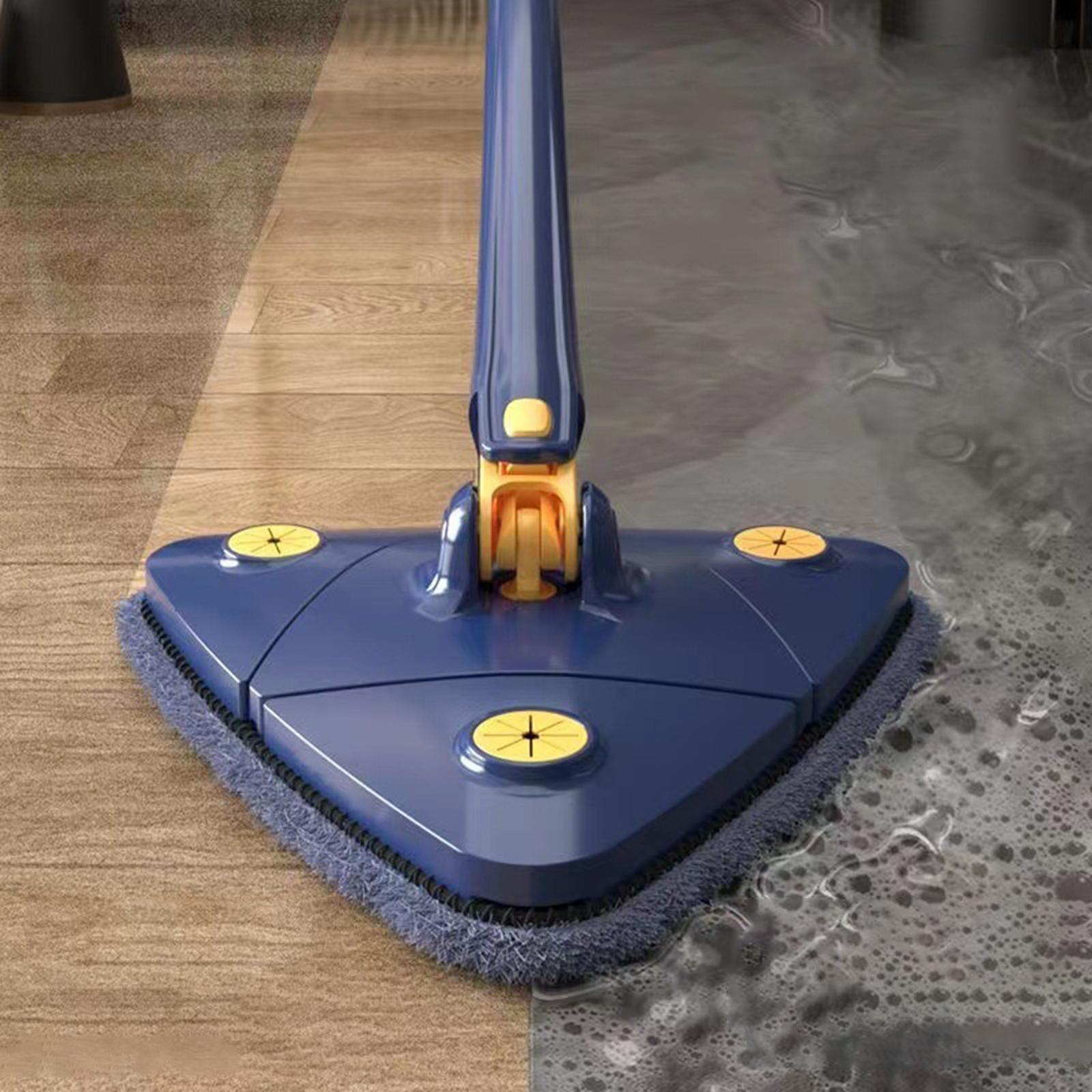 360 Rotatable Cleaning Mop with Mop Pads Triangle Floor Mop for Engineered Hardwood Laminate