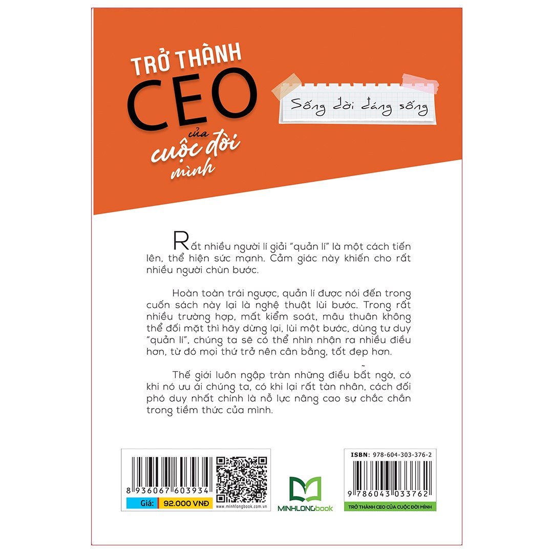 Sách: Trở Thành CEO Của Cuộc Đời Mình 