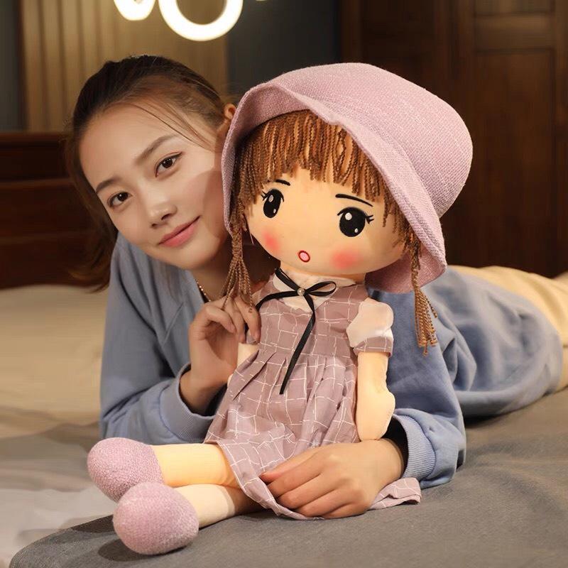 Búp bê váy caro dễ thương cho bé gái