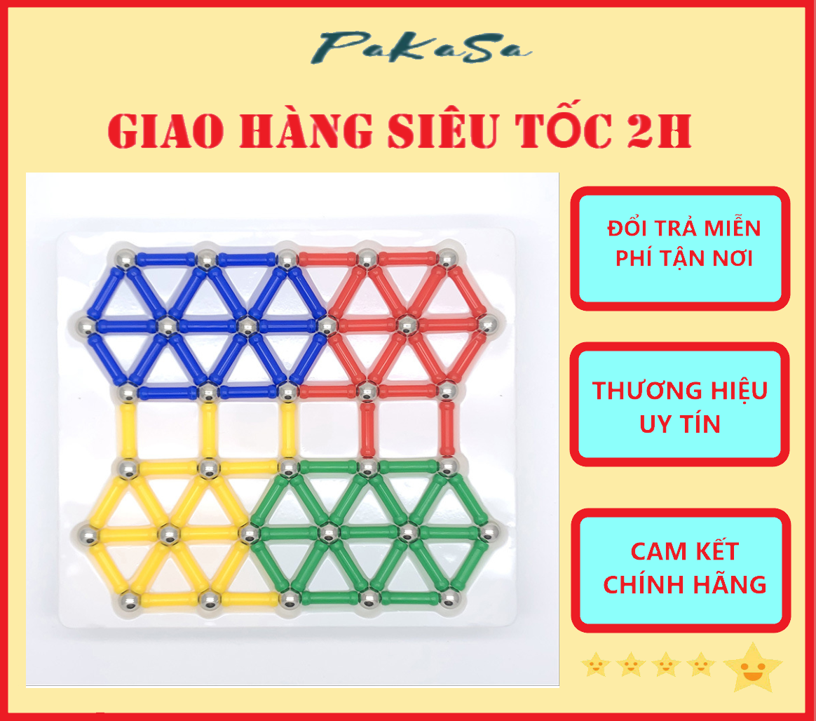 Bộ Xếp Hình Nam Châm 103 Món - Hàng Chính Hãng 