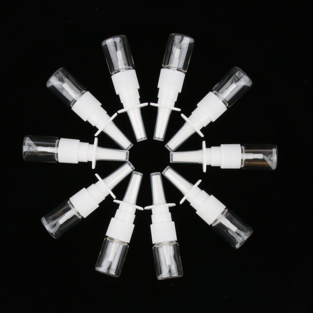 100 Pieces Mini Nasal Spray Bottles Fine Mist Pump Water Perfumes Container