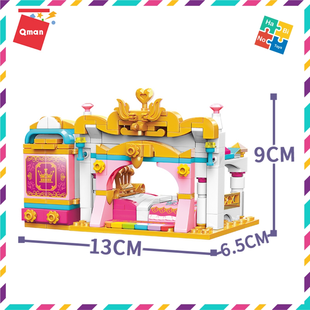 Bộ Đồ Chơi Xếp Hình Thông Minh Lego Cho Bé Gái Qman 32012 Phòng Công Chúa 282 Chi Tiết