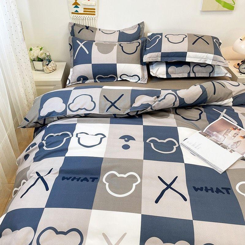 Bộ chăn ga gối cotton poly Thổ Cẩm