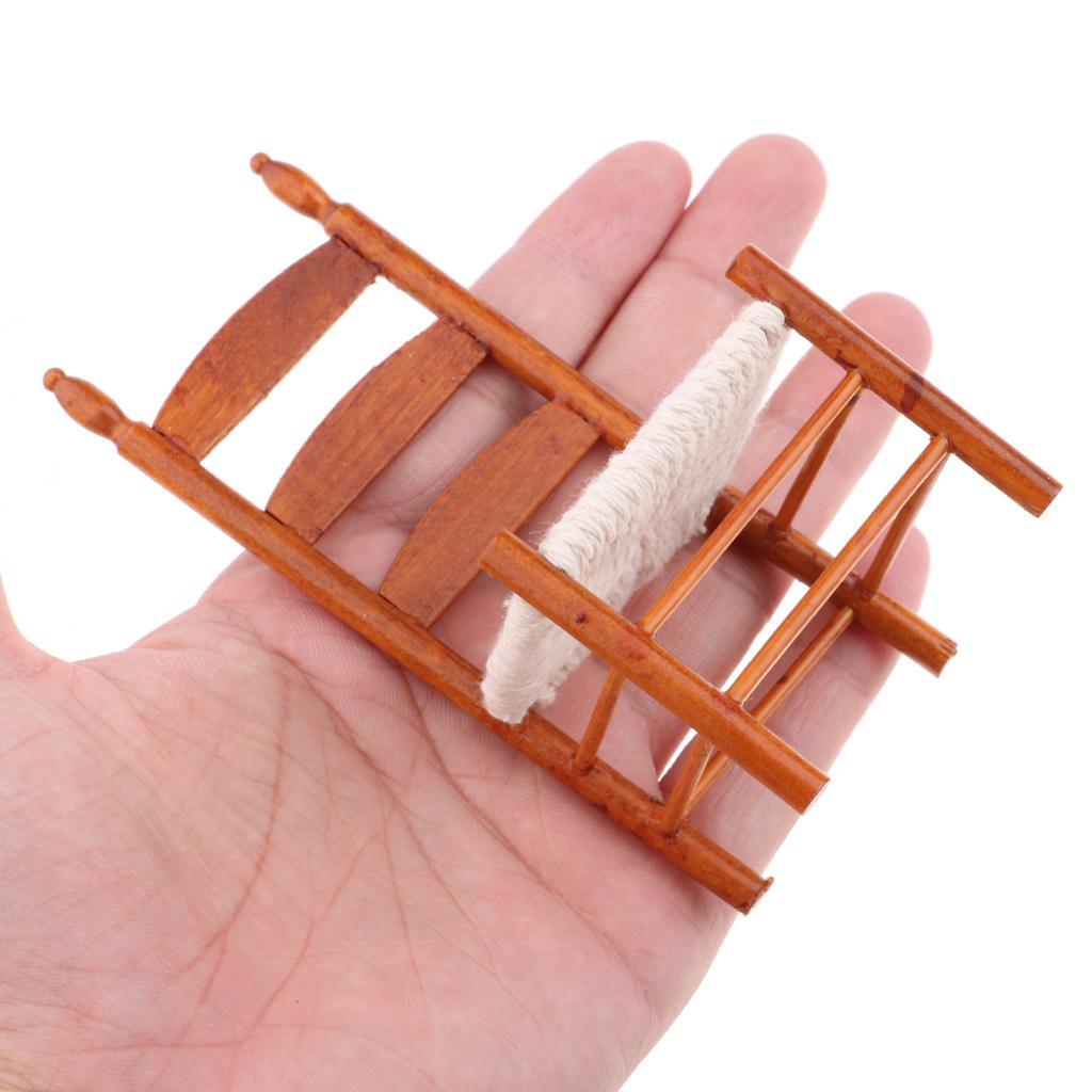 1/12 Miniature Furniture Wooden Chair For Dolls House Dining Room Accs
