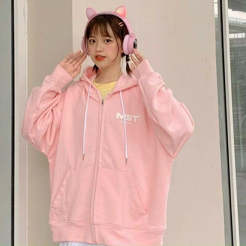 Áo Khoác Nỉ MST Chất Áo Đẹp Đơn Giản Basic Form Unisex Nam Nữ Freesize, Áo khoác Hoodie Nam Nữ form rộng - Basic Oversize Zip, Áo Khoác Nỉ Dây Kéo Form Rộng Ulzzang