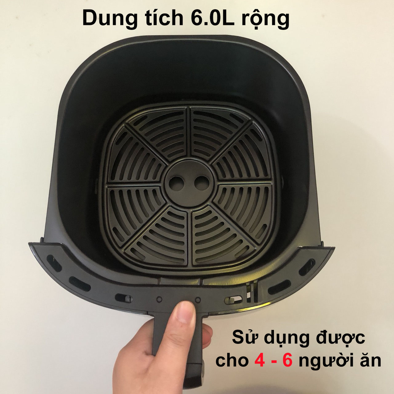 Nồi Chiên Không Dầu Goviz 6 Lít Dung Tích Lớn, Điều Khiển Điện Tử , 6 Chế Độ Tự Động,Tiết Kiệm Điện Năng , Tiết Kiệm Thời Gian Bảo Vệ Sức Khỏe - Hàng Chính Hãng