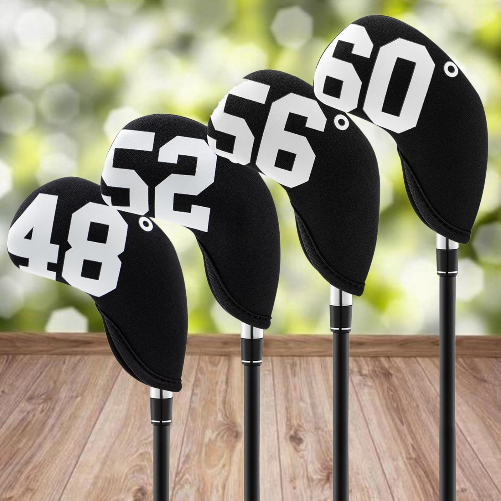 4pcs Golf Iron Headcover Anti-Slip Head Cover Wedges Club Anti-