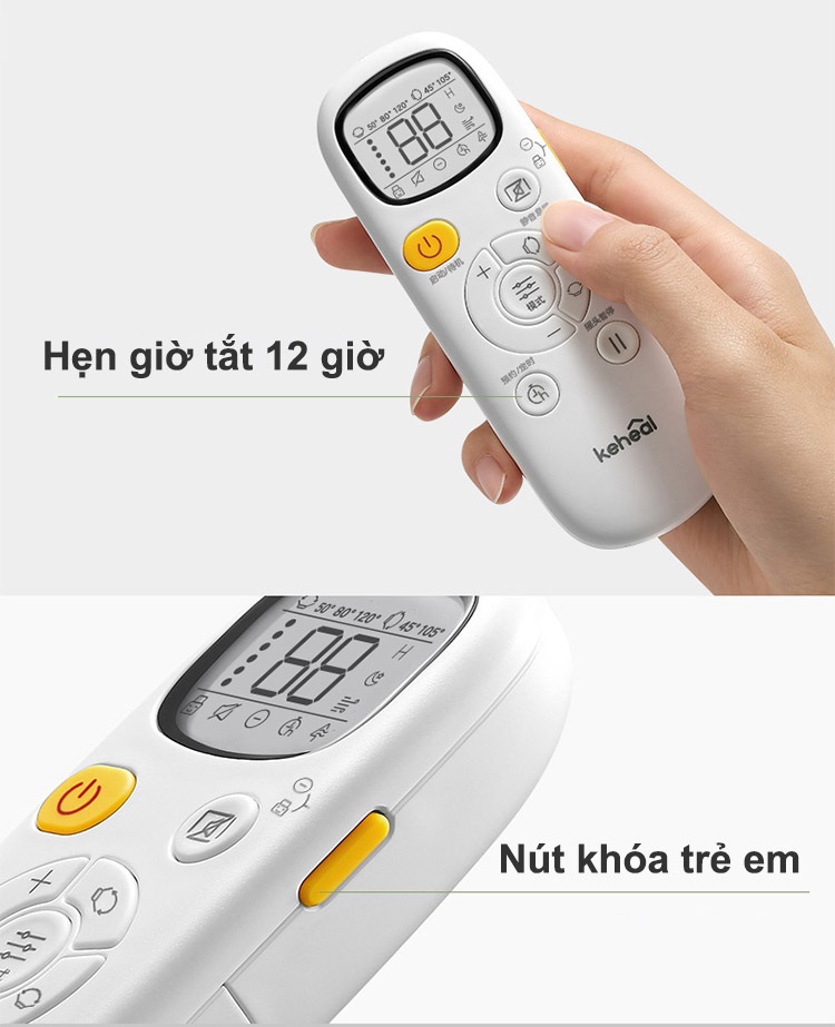 Quạt Tích Điện Tuần Hoàn Không Khí Xiaomi Keheal F4 - Hàng Nhập Khẩu