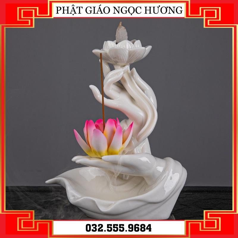 Lư Hương Chảy Ngược Gốm Sứ, Lư Hương Thiền Thiền, Lư Hương Trầm Hương - Thác khói trầm hương phong thủy