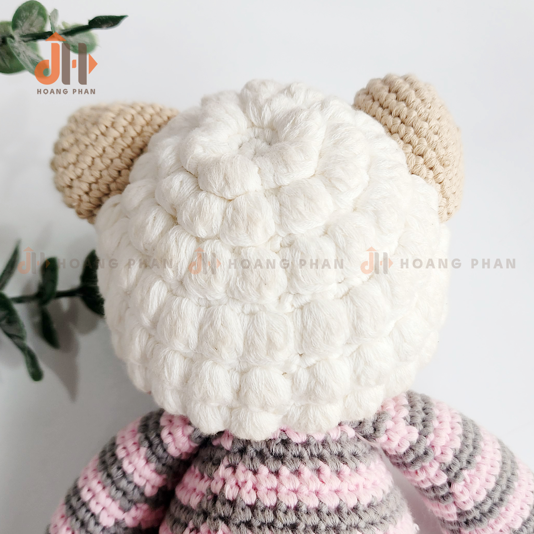 [Thú bông móc len] Gấu Gu Cun Pijama Hồng