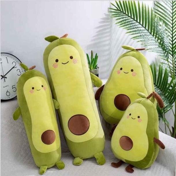 Gấu Bông Gối Ôm Quả Bơ Nhồi Bông - Đáng Yêu, Nghộ Nghĩnh, Vải Nhung Hàn Quốc