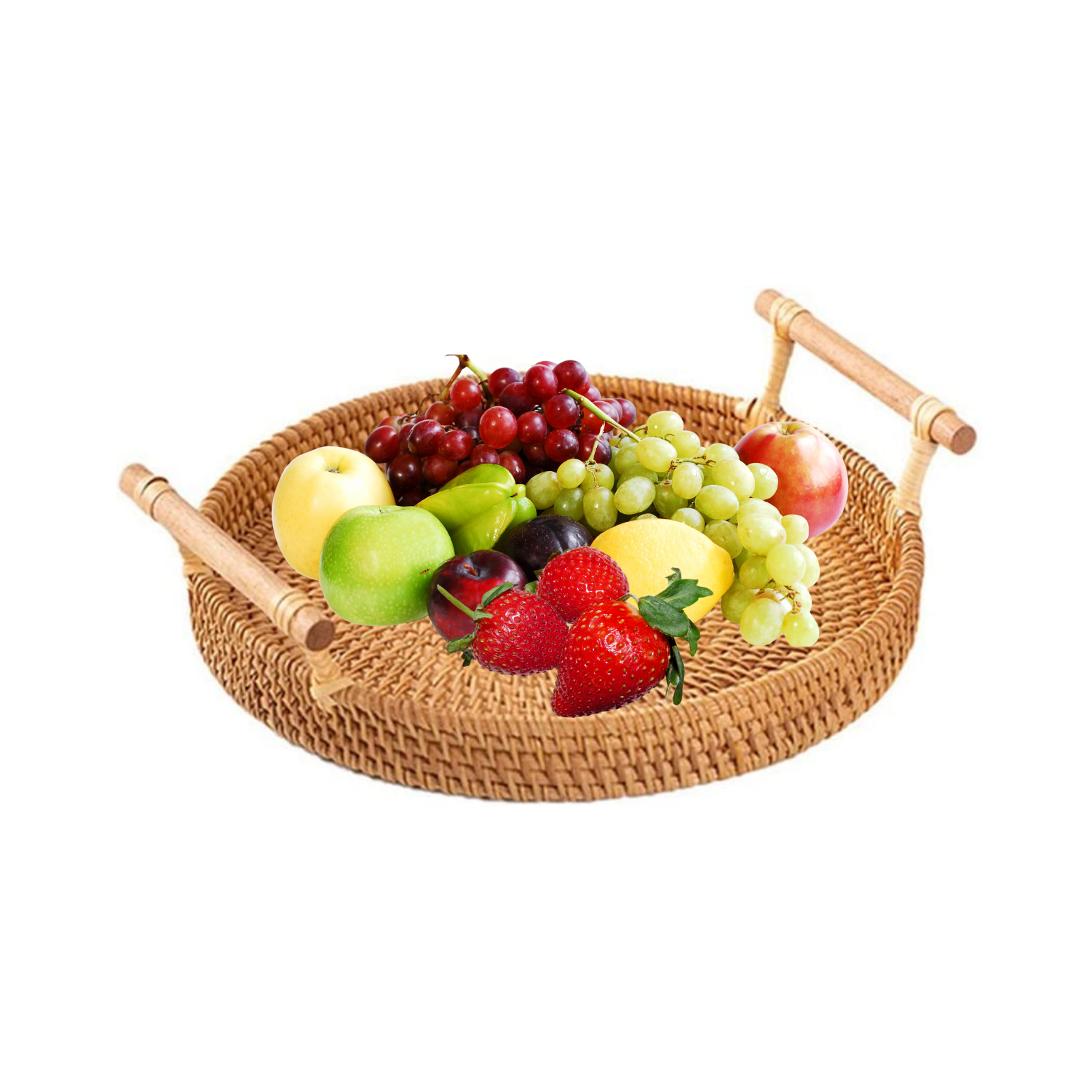Bộ khay mây đan tròn 26 & 30cm