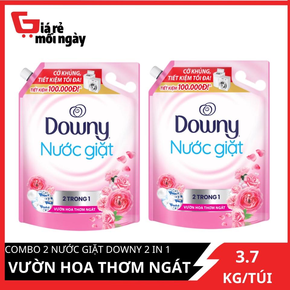 Combo 2 Nước Giặt Downy Matic Vườn Hoa Thơm Ngát Túi 3.7Kg