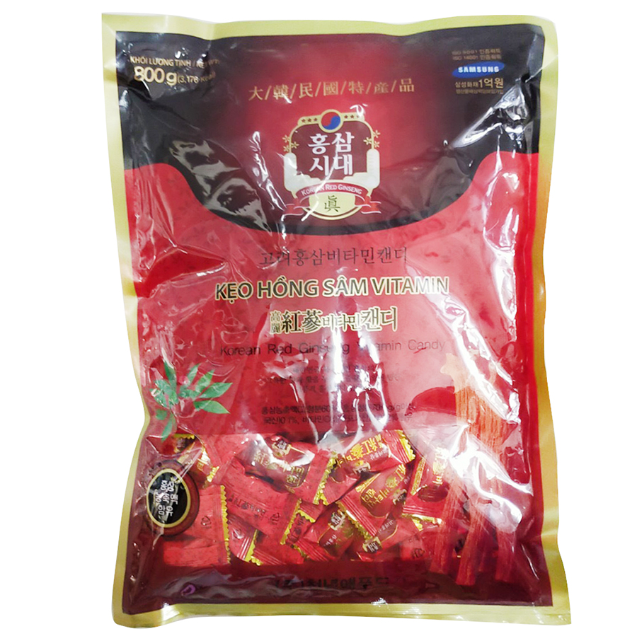 Combo 2 Gói Kẹo Cứng Hồng Sâm Vitamin DWI Korean Red Ginseng Vitamin Candy ( 800g)