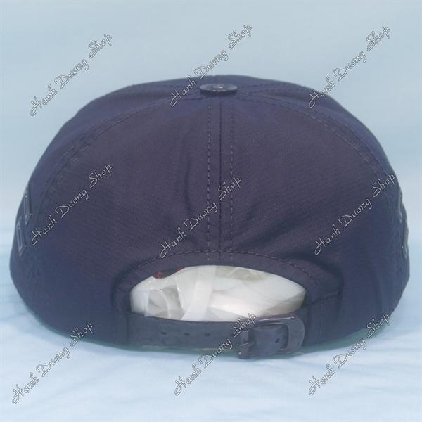 Nón kết trẻ em z caps vải dù từ 7-15 tuổi, mũ lưỡi trai trẻ em vòng đầu 54-56cm gắn mặt da Z caps có đóng sò 2 bên hông - Xanh đen tối