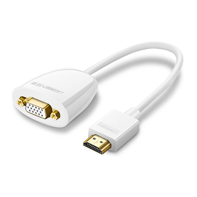 Cáp Chuyển Đổi HDMI Sang Vga Ugreen + Tặng Dây Vga 1.5m - HDMI To Vga - Hàng Chính Hãng