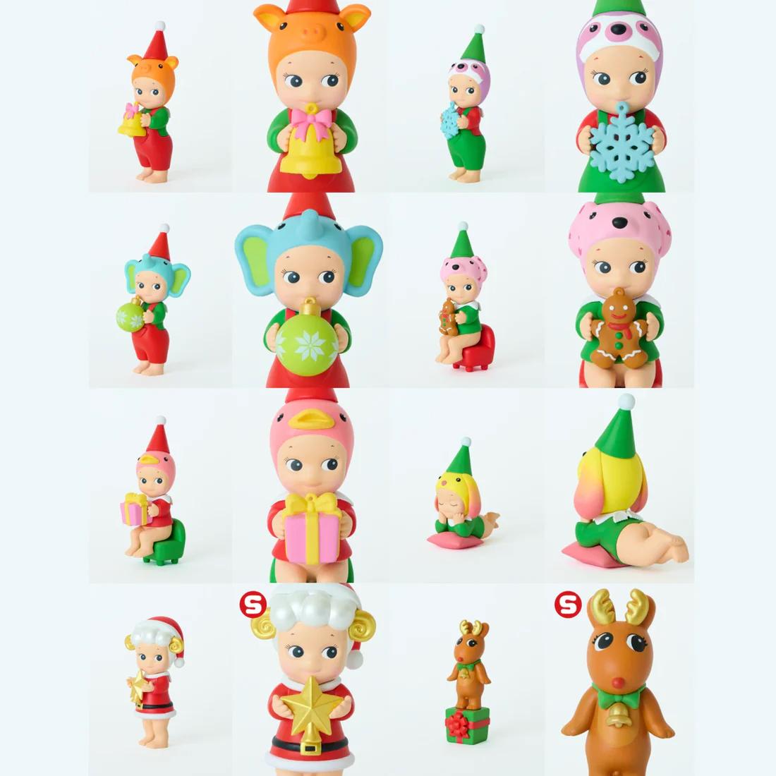 Blindbox Mô Hình Trang Trí Mini - Sonny Angel - Santa's Little Helper Series - Smiski