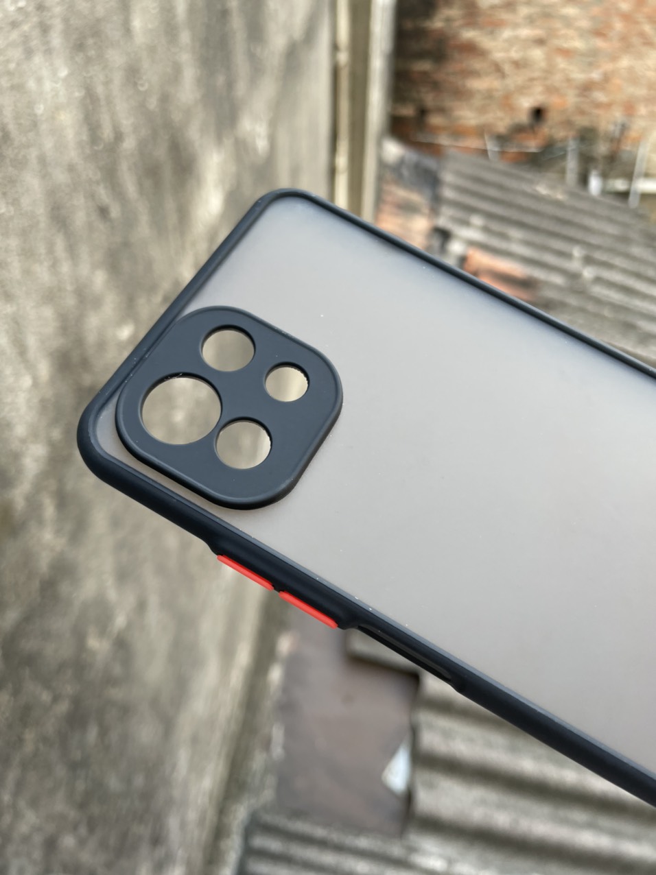 Ốp lưng nhám mờ cho Xiaomi Mi 11 lite chống sốc, bảo vệ Camera (đen)