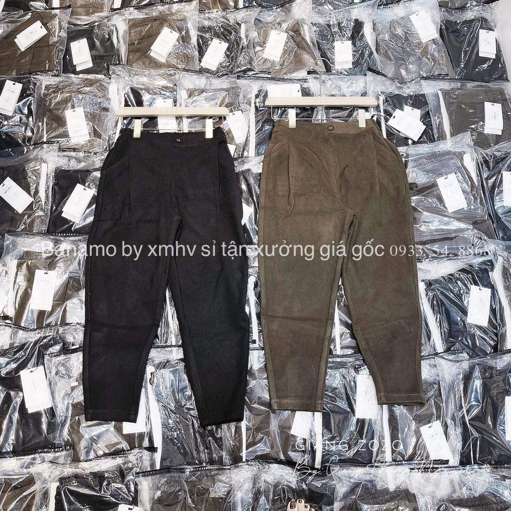 Quần baggy chun sau chất dạ umi đẹp màu đen nâu thời trang Banamo Fashion 891