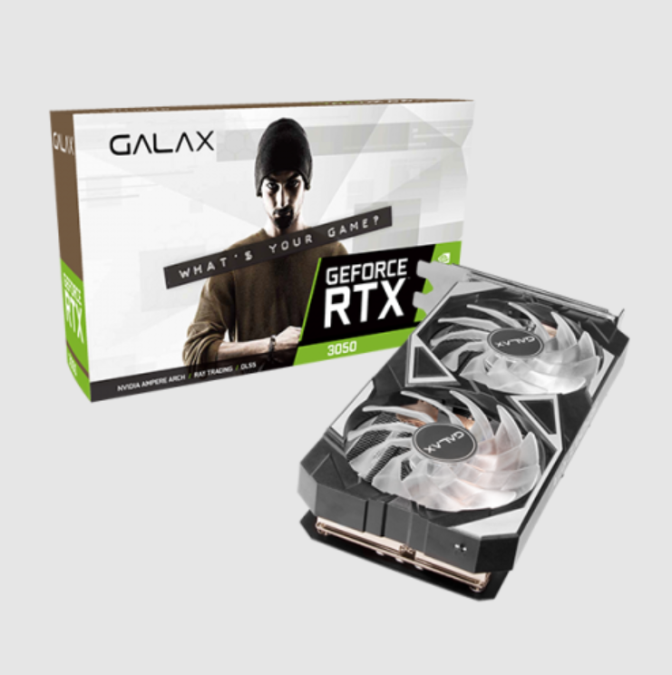 Card Màn Hình GALAX GeForce RTX 3050 EX (1-Click OC Feature) | 8GB GDDR6 128-bit DP*3/HDMI - Hàng Chính Hãng
