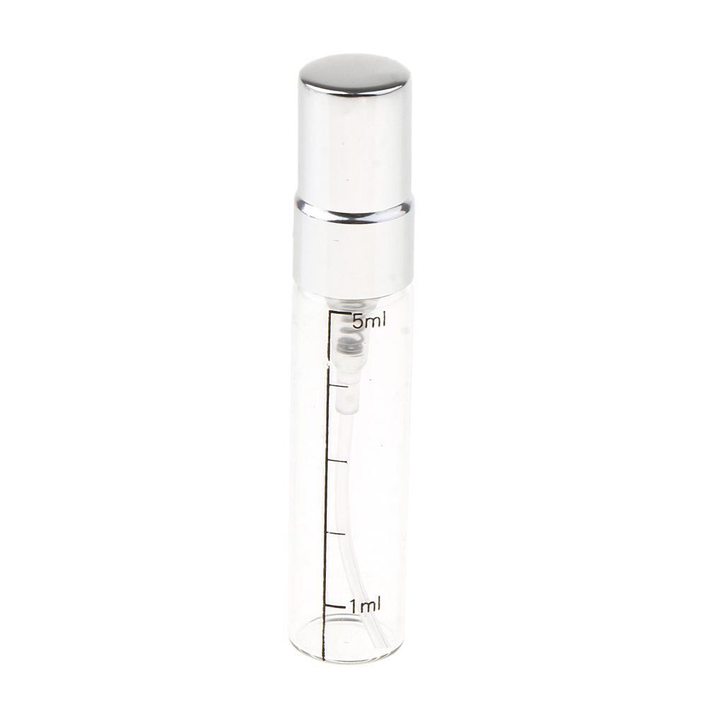 10x Empty 5mL Mini Glass Refillable Fragrance Bottles Perfume Scent Vials