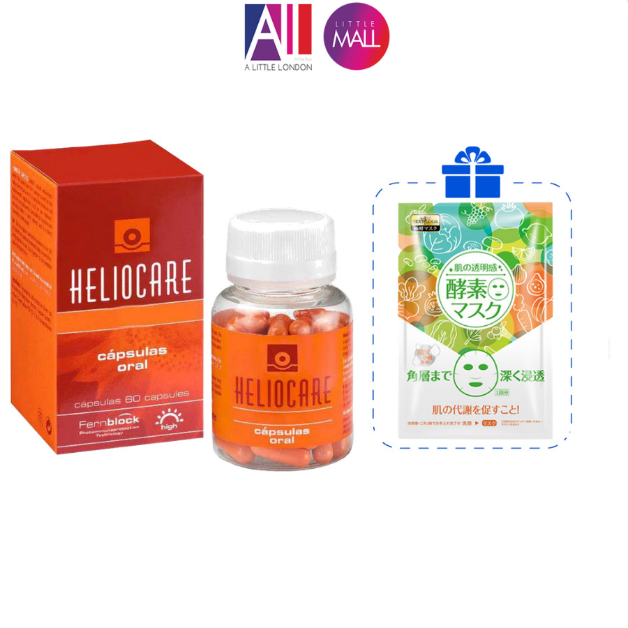 Viên uống chống nắng Heliocare oral 60 viên TẶNG Ampoule chống lão hóa Martiderm (Nhập khẩu)