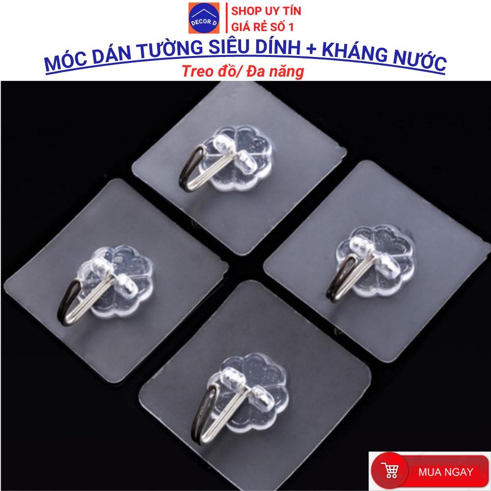 Móc dán tường siêu dính, móc dính trong suốt chịu lực tốt, đa năng, tiện dụng