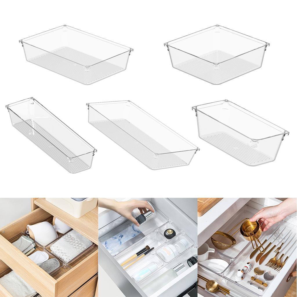 Desk Drawer Organizer Wardrobe Cosmetics Compartment 15.3x7.6x5.2cm