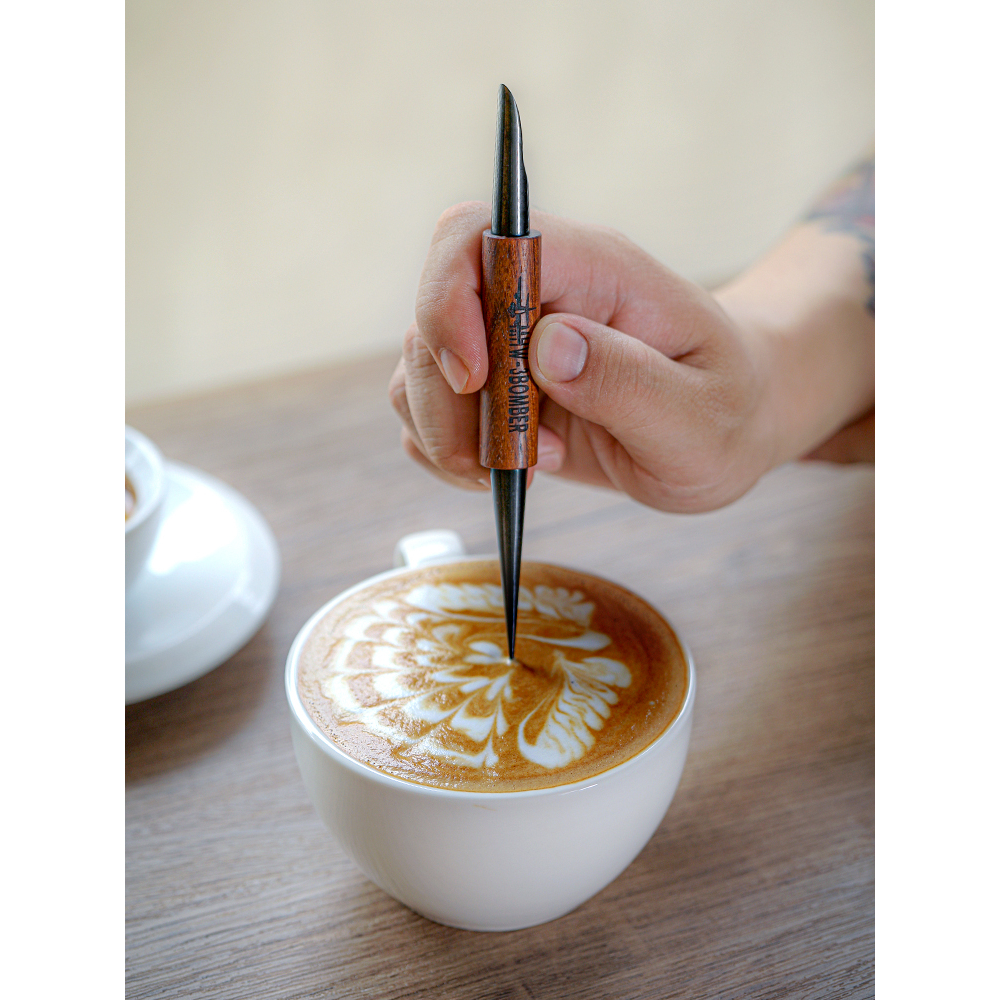 Bút Vẽ Nghệ Thuật Cà Phê Latte Art 152mm Bằng Gỗ MHW-3BOMBER | COFFEE ART NEEDLE RED ROSEWOOD