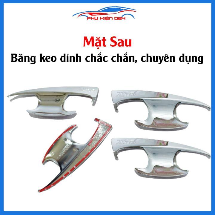 Ốp tay nắm hõm cửa mạ crom Altis 2008-2013, 2014-2018 sáng bóng chống trầy bảo vệ cửa xe ô tô
