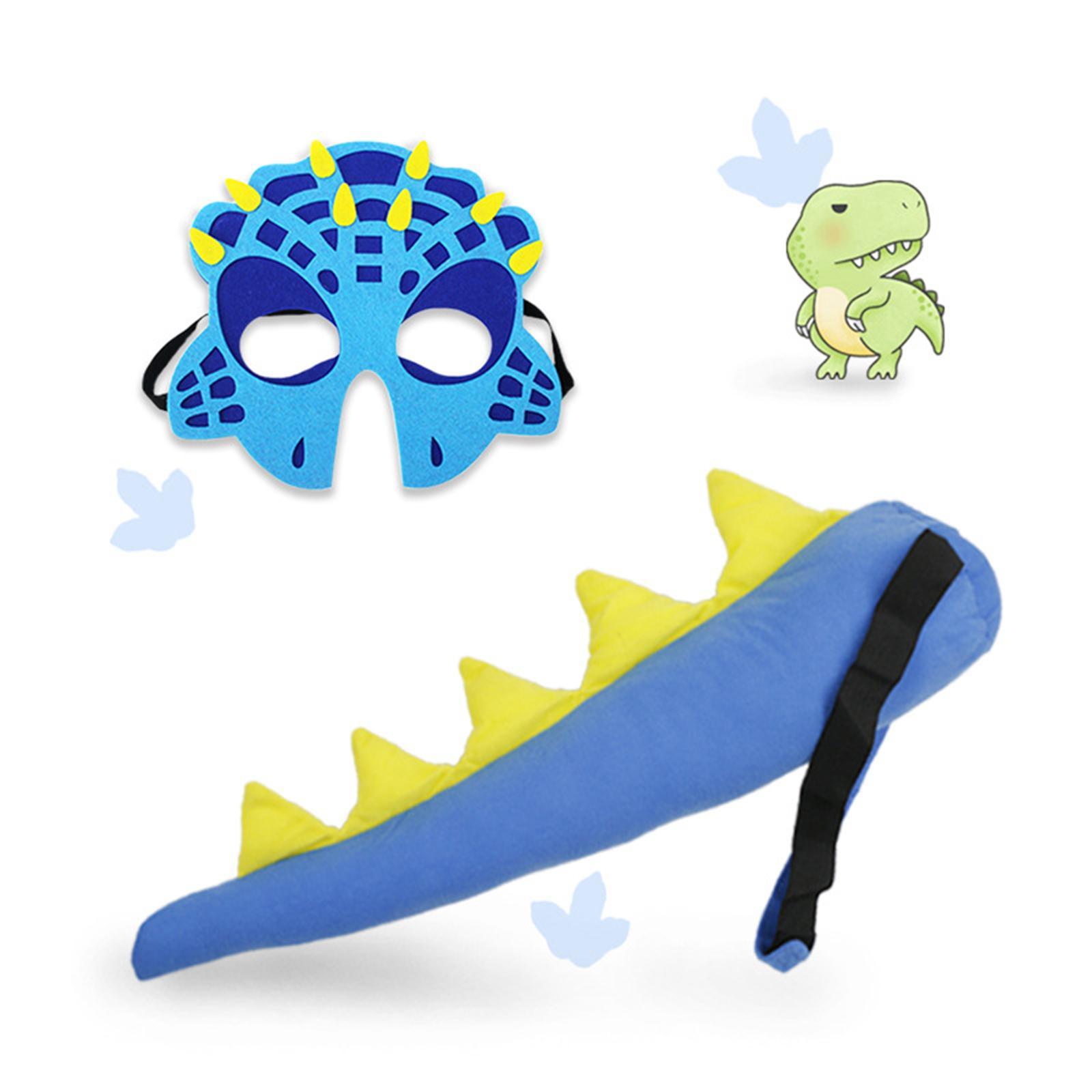 Dragon Costume for Kids Dinosaur Tail Sets Role Play Cosplay Imaginative Play Dinosaur for Carnival, Nightclub, Children
