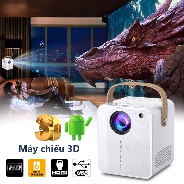 Máy Chiếu Mini Android LED Y9 CP350 Smart Projector